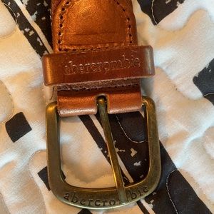 Brown braided belt